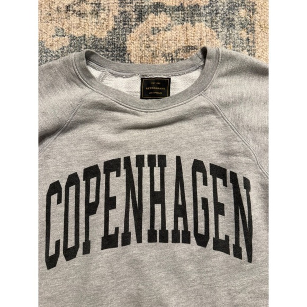 Free People Retro Brand Copenhagen Classic Crew Sweatshirt Size Small - Picture 3 of 7